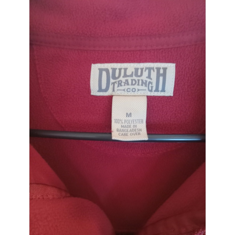 Duluth Trading Co Mens Size Medium Shoreman Fleece Windproof Full Zip Jacket Red - Picture 9 of 16
